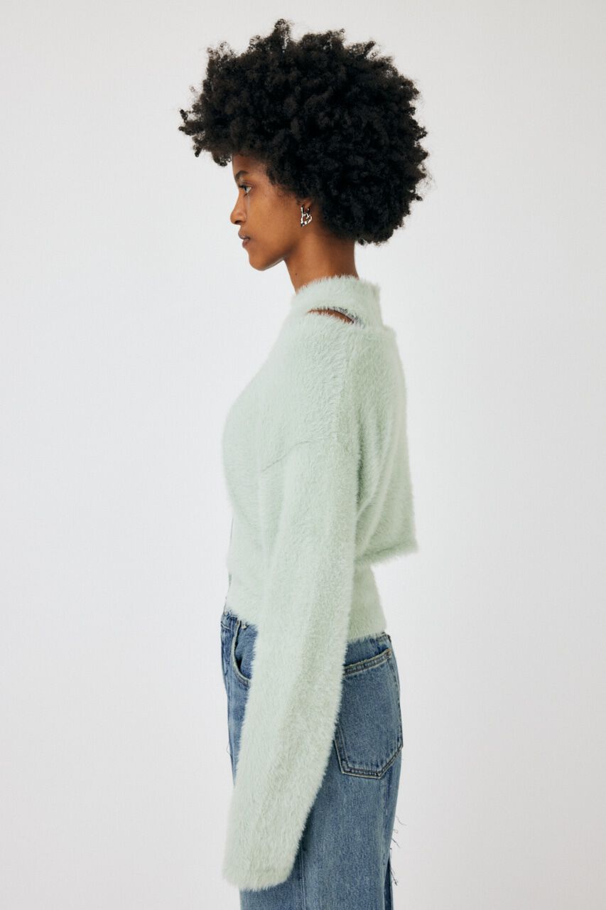 MOUSSY「SHAGGY KNIT ボレロ & タンク」|ニット・セーター|