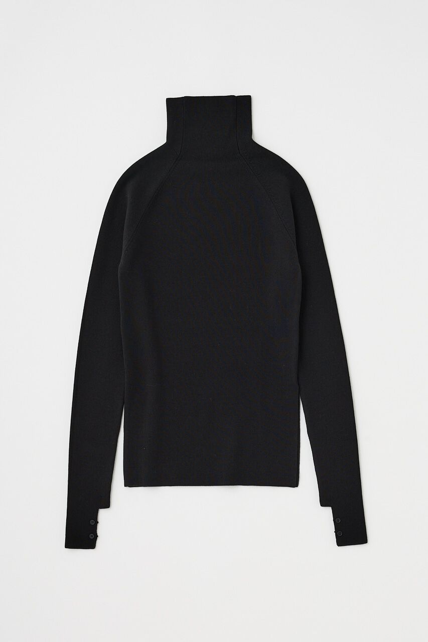 MOUSSY「タートルネックニット オーガニックコットン&times;再生繊維混」|ニット・セーター|BLK