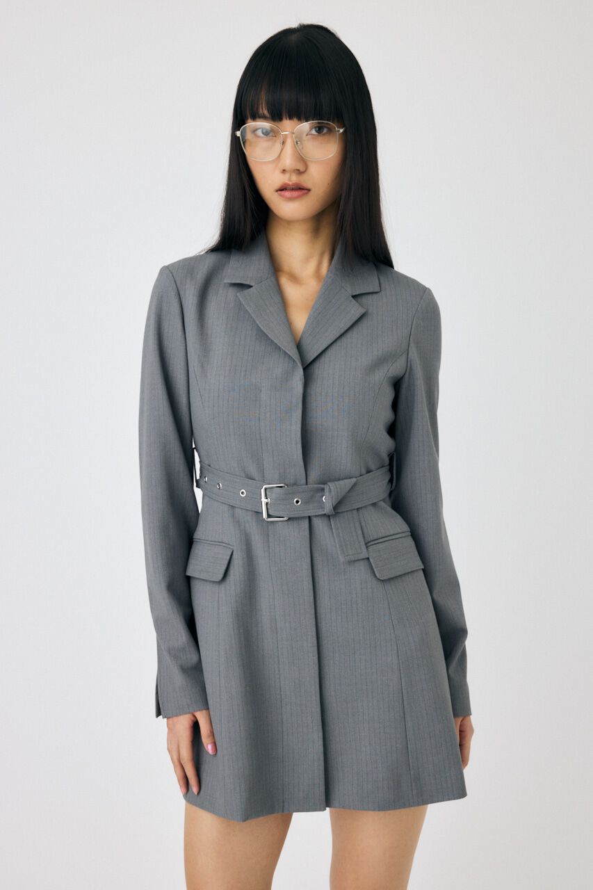 MOUSSY「LONG SLEEVE BLAZER ミニドレス」|ワンピース|