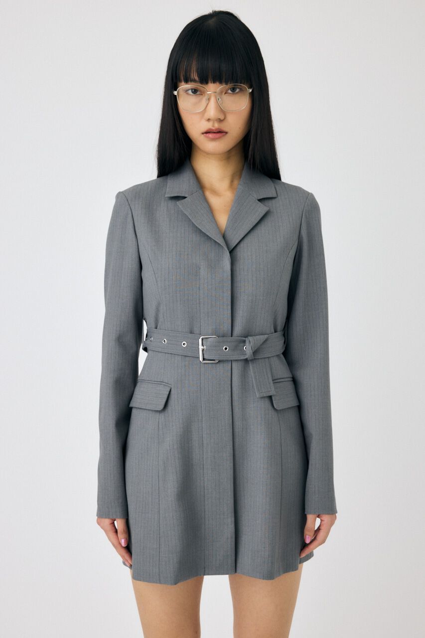 MOUSSY「LONG SLEEVE BLAZER ミニドレス」|ワンピース|
