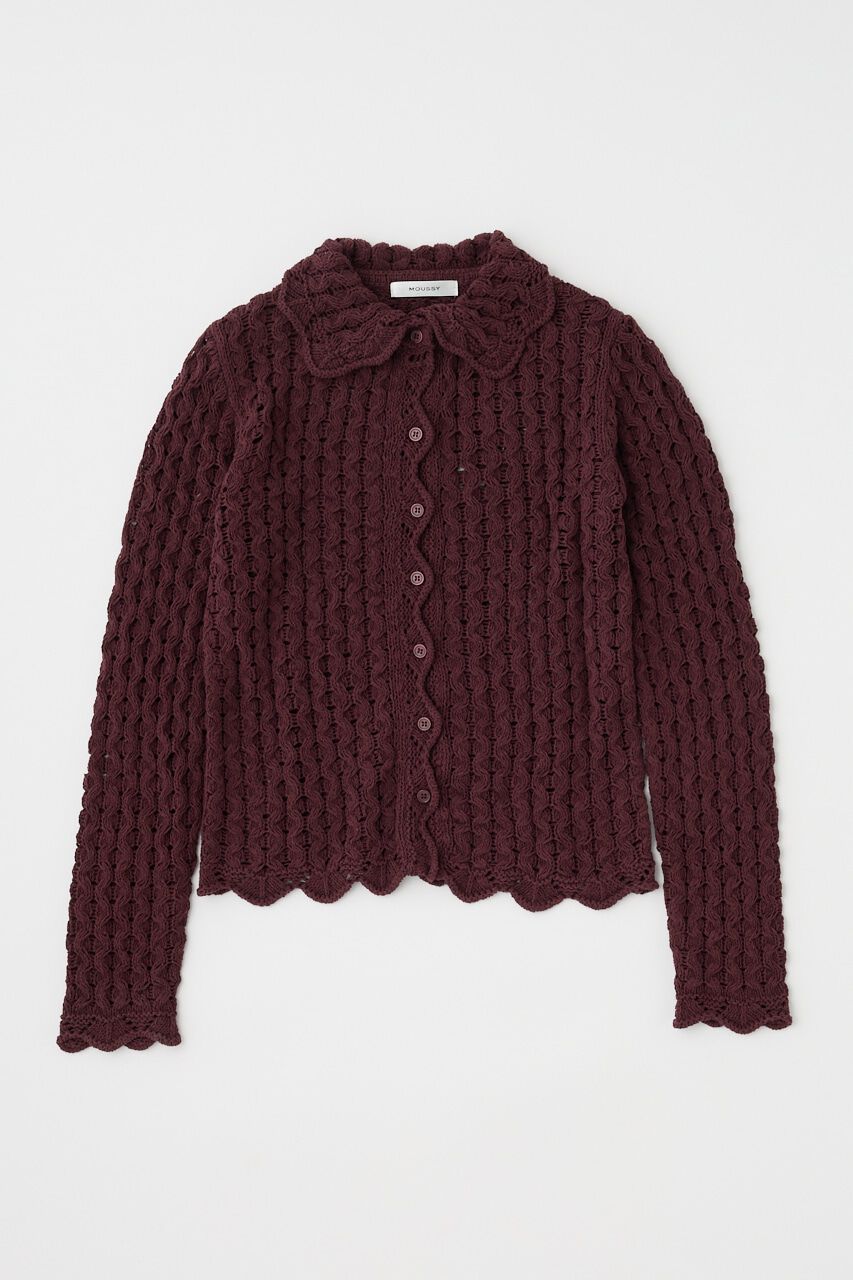 MOUSSY「OPENWORK ニットシャツ」|ニット・セーター|