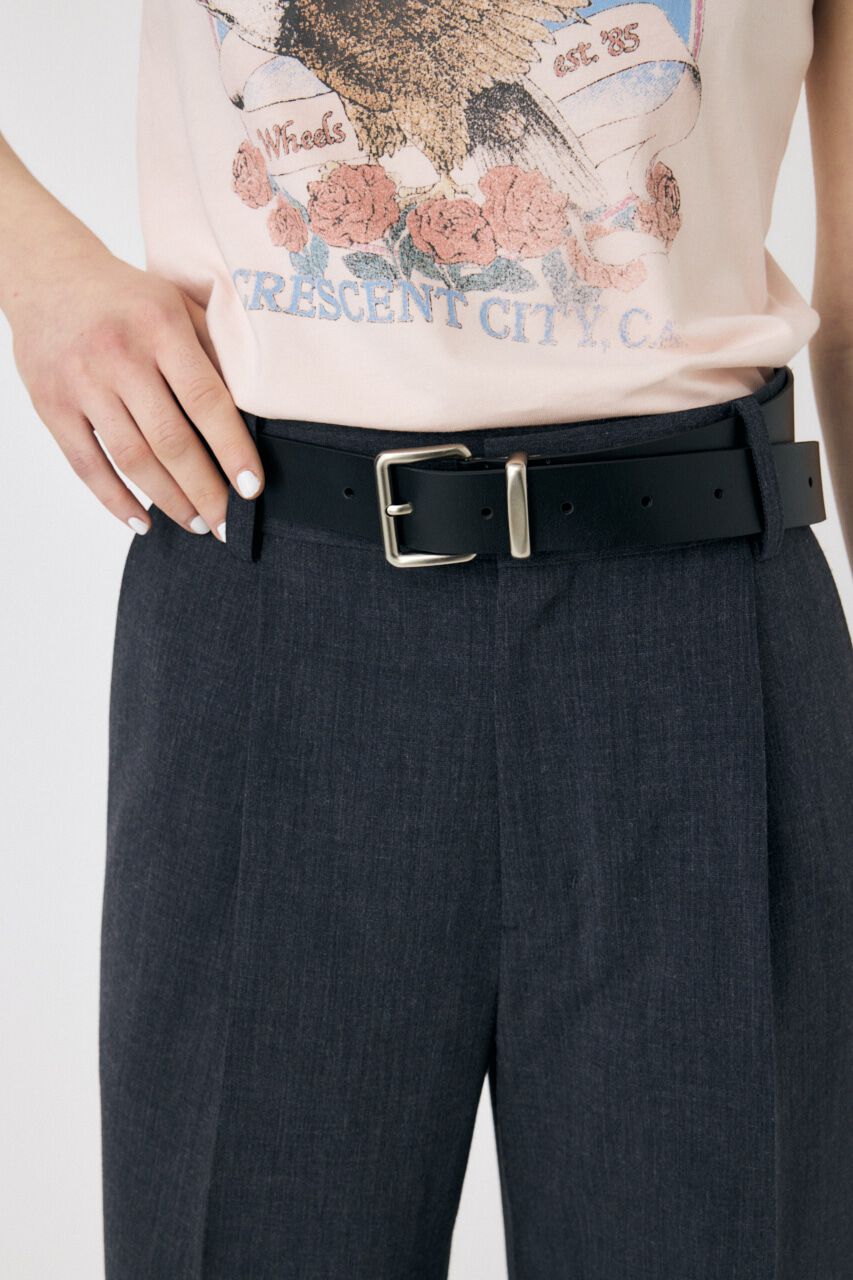 MOUSSY「ORDINARY SPLIT レザーベルト」|ベルト|BLK