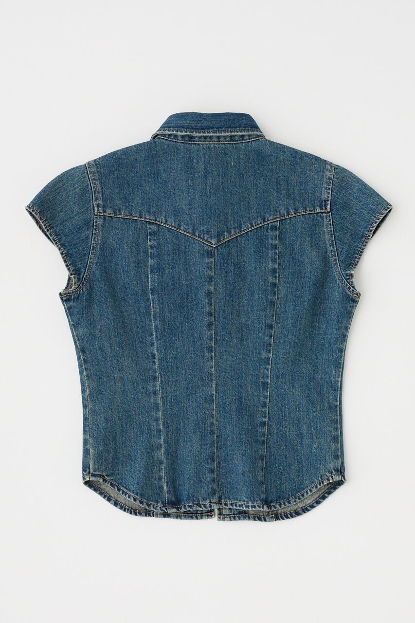 MOUSSY「CAP SLEEVE デニムシャツ」|シャツ・ブラウス|