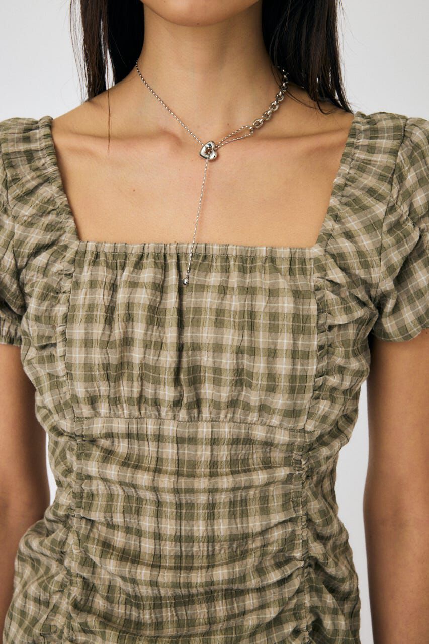 MOUSSY「GATHER RIBBON ミニドレス」|ワンピース|