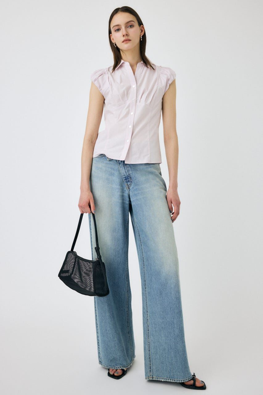 MOUSSY「PIN STRIPE FIT シャツ」|シャツ・ブラウス|