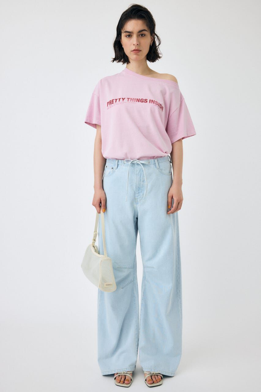 MOUSSY「ONE SHOULDER TEE」|Tシャツ・カットソー|