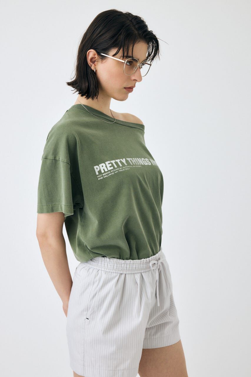 MOUSSY「ONE SHOULDER TEE」|Tシャツ・カットソー|