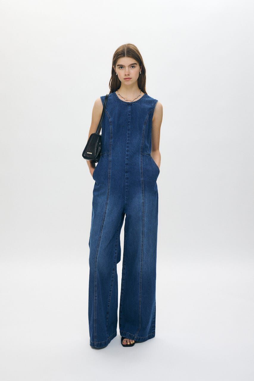 MOUSSY「BACK SLIT DENIM  オールインワン」|その他|