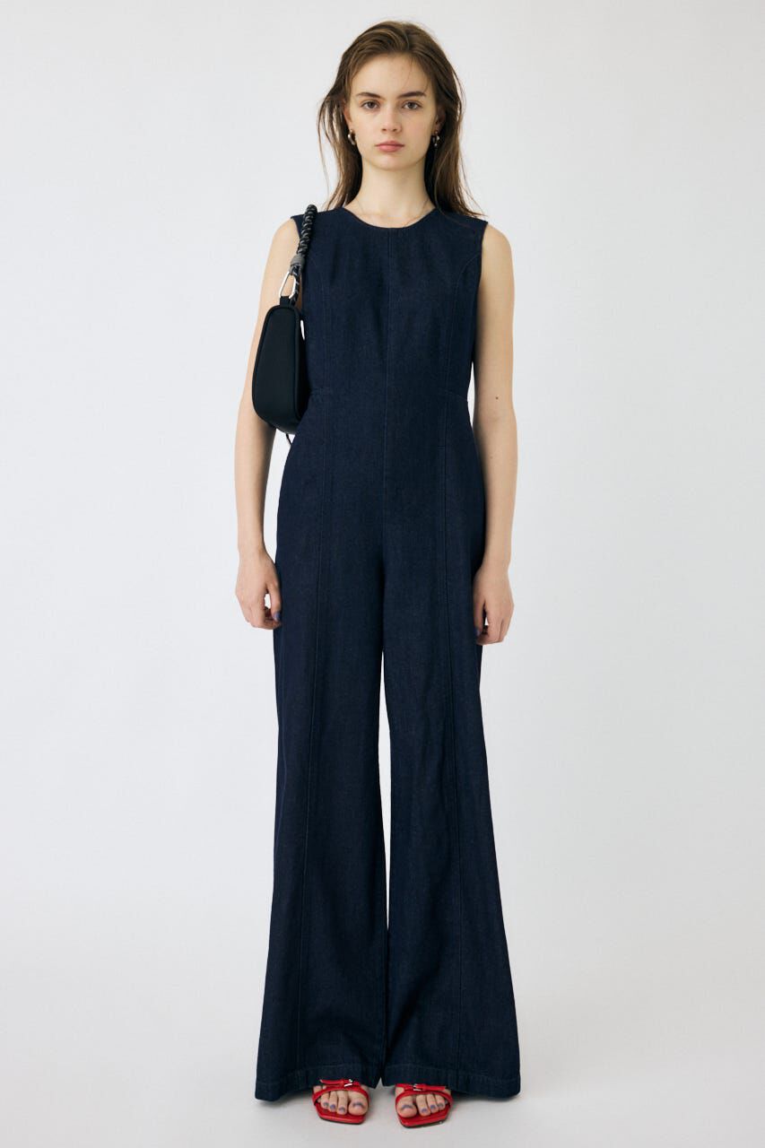 MOUSSY「BACK SLIT DENIM  オールインワン」|その他|