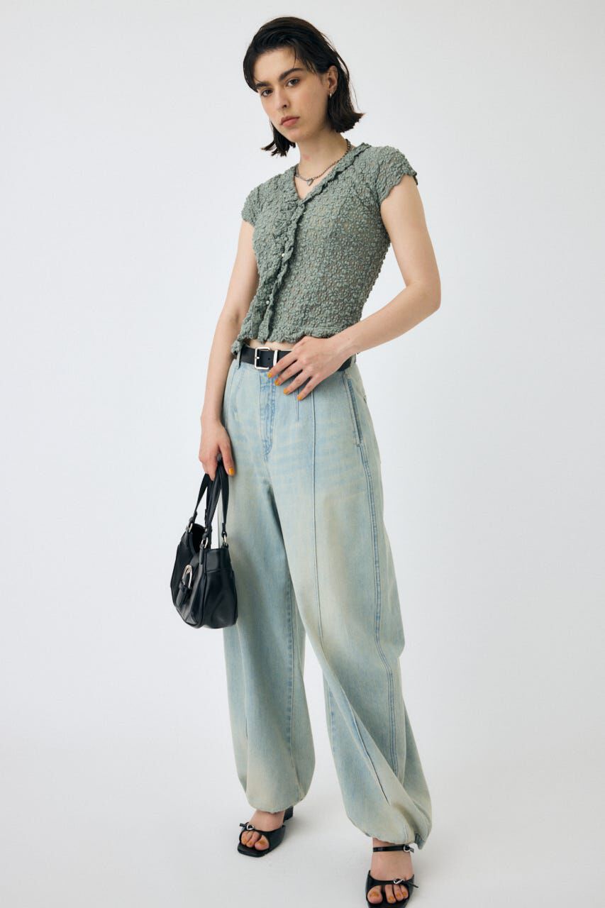 MOUSSY「PIN TUCK COCOON STRAIGHT」|デニム|