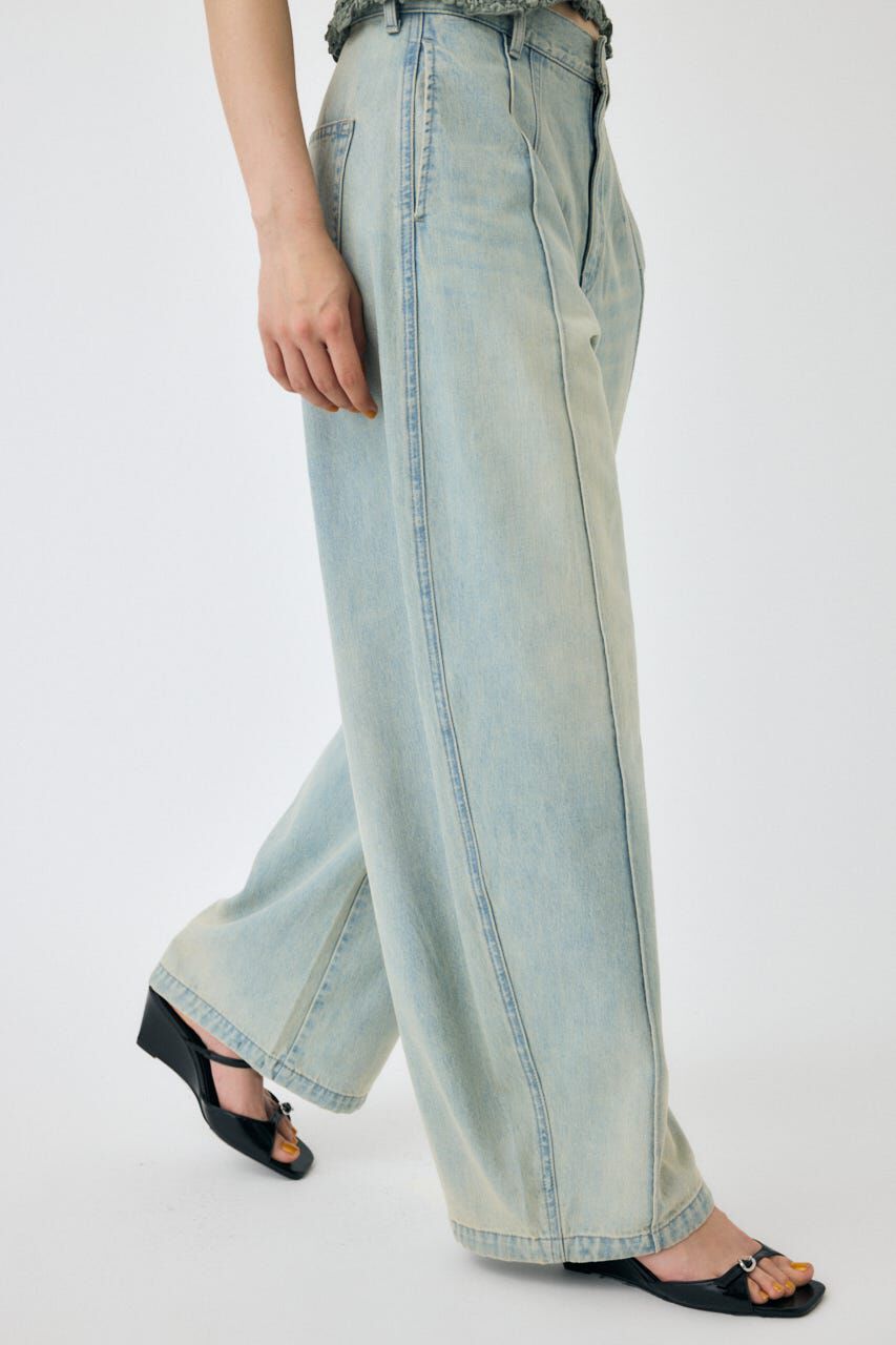 MOUSSY「PIN TUCK COCOON STRAIGHT」|デニム|