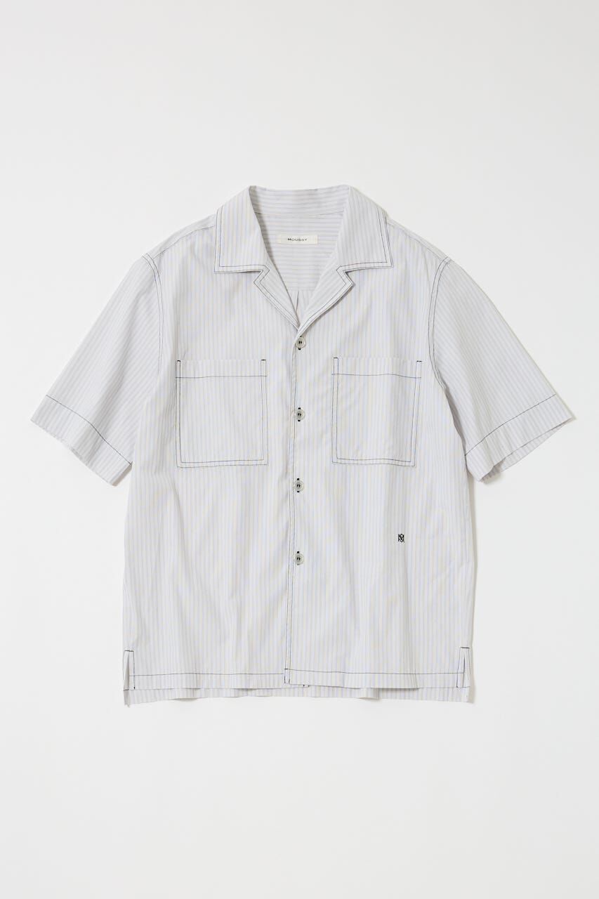 MOUSSY「OPEN COLLAR シャツ」|シャツ・ブラウス|