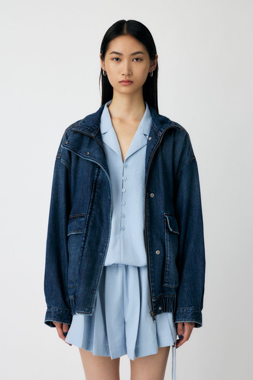 MOUSSY「TENCEL(TM)  DENIM OVER ブルゾン」|デニムジャケット|
