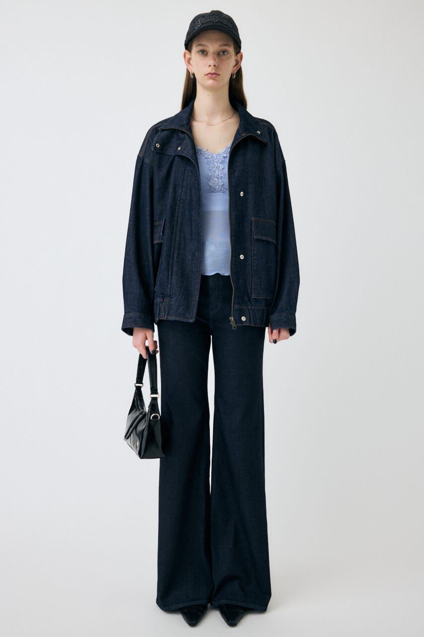 MOUSSY「TENCEL(TM)  DENIM OVER ブルゾン」|デニムジャケット|