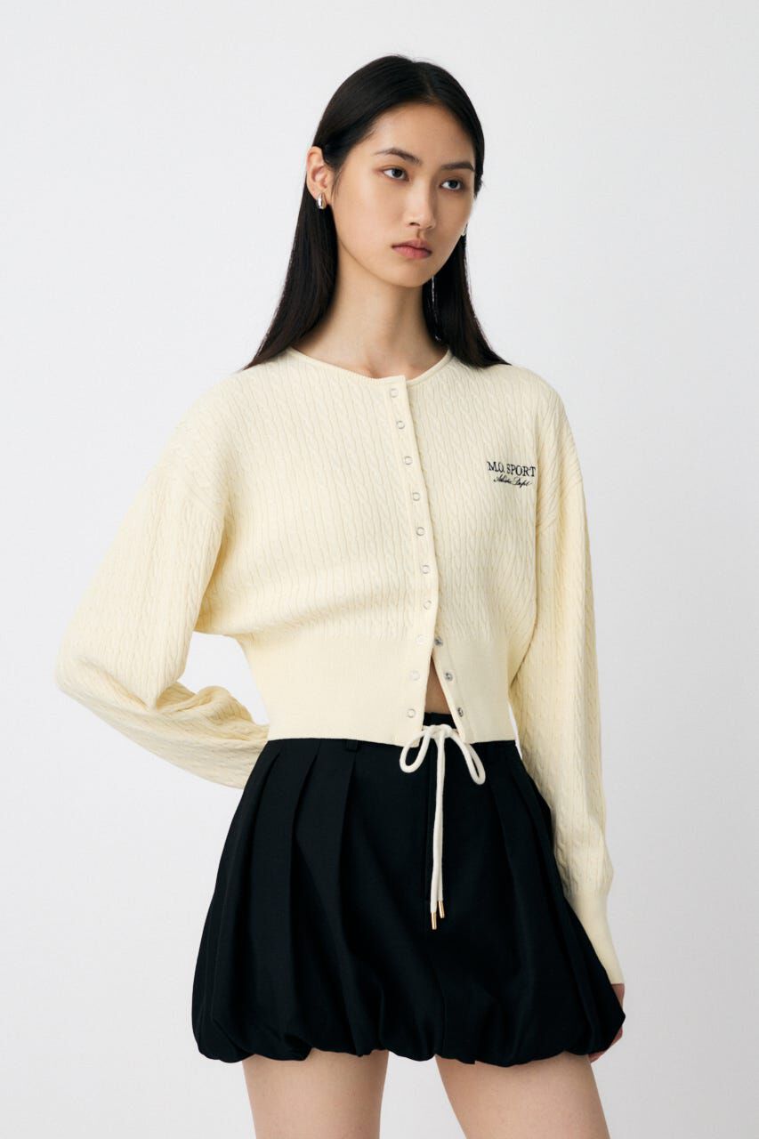 MOUSSY「LOGO CABLE カーディガン」|カーディガン|