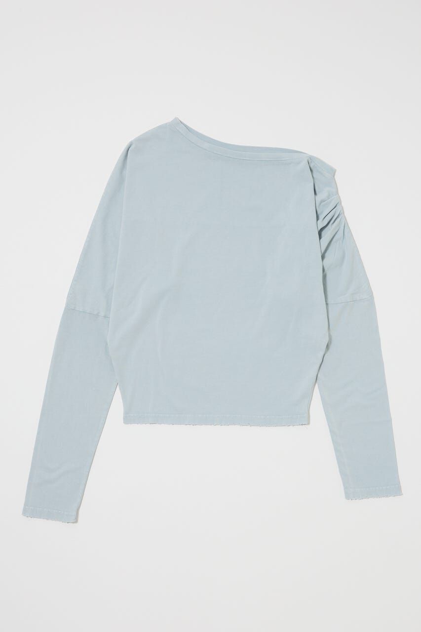 MOUSSY「OVER DYED ONE SHOULDER L/S TEE」|Tシャツ・カットソー|