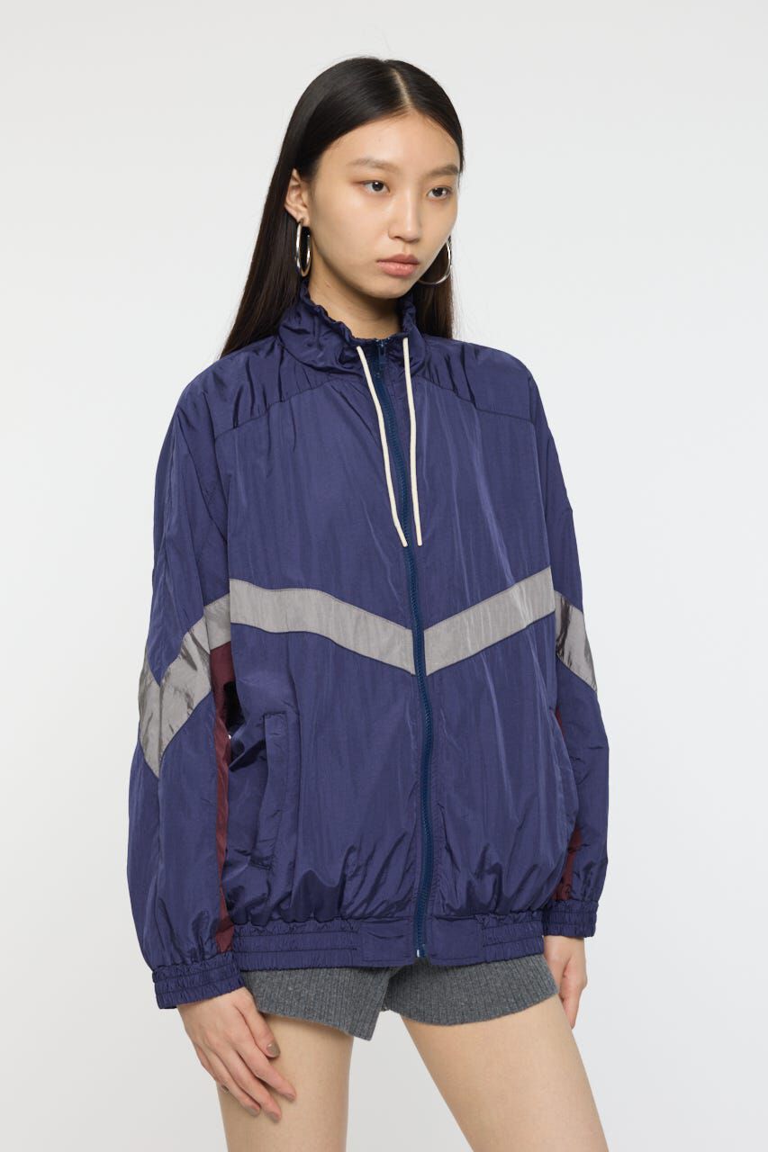 MOUSSY「SWITCHING NYLON ジャケット」|ブルゾン・スタジャン|NVY