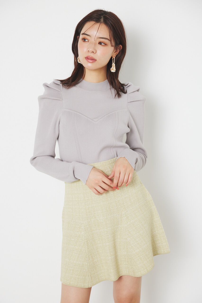 rienda「knitツイードマーメイドHW ミニSK」|スカート|