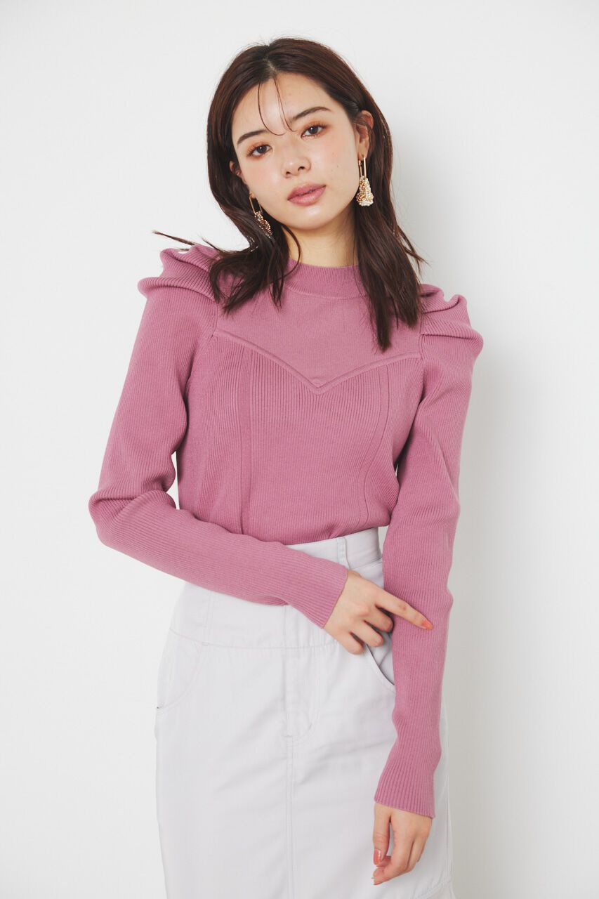 rienda「ビスチェパターンKnit TOP」|ニット・セーター|PNK