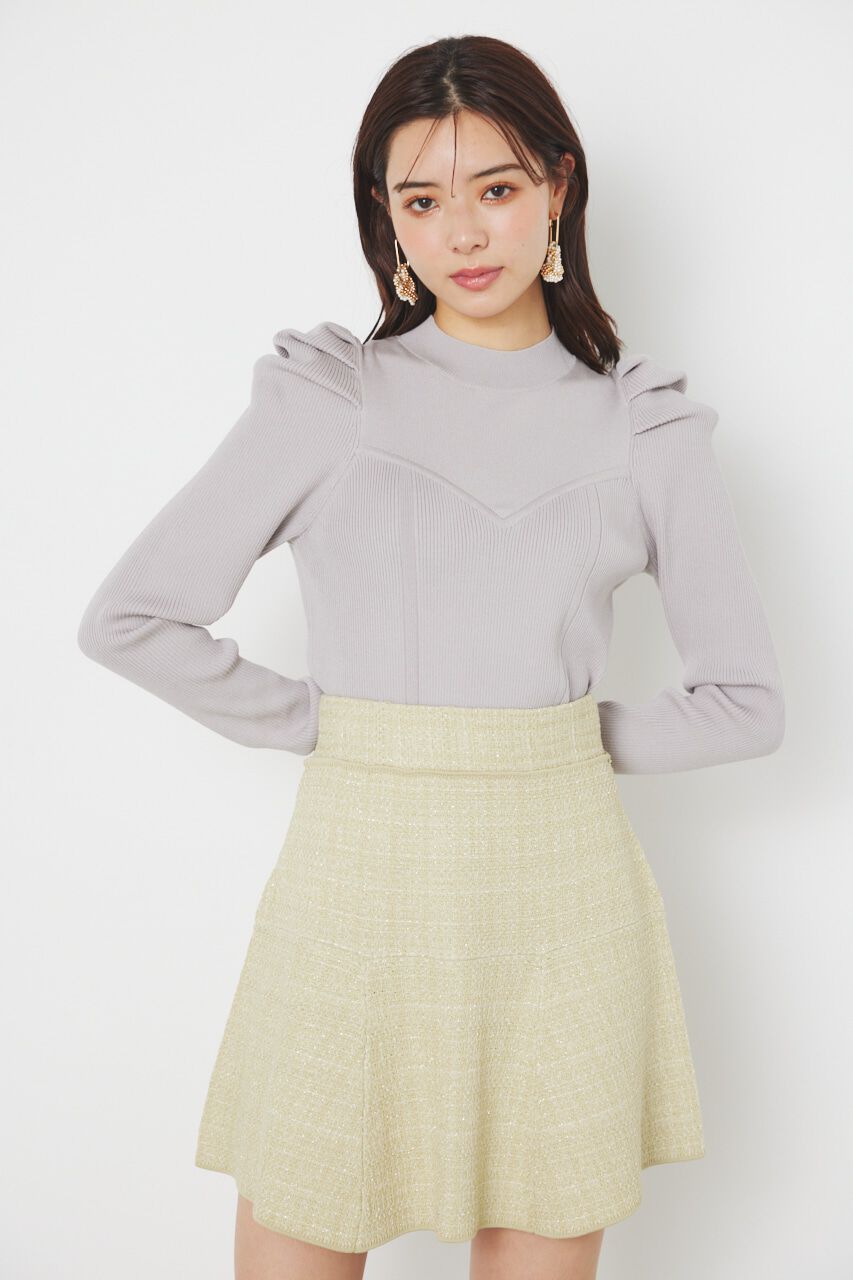 rienda「ビスチェパターンKnit TOP」|ニット・セーター|L/GRY1