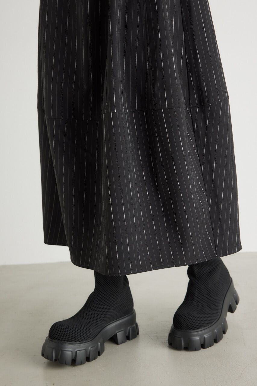 rienda「オーバーカラーZIPフレアOP」|ワンピース|