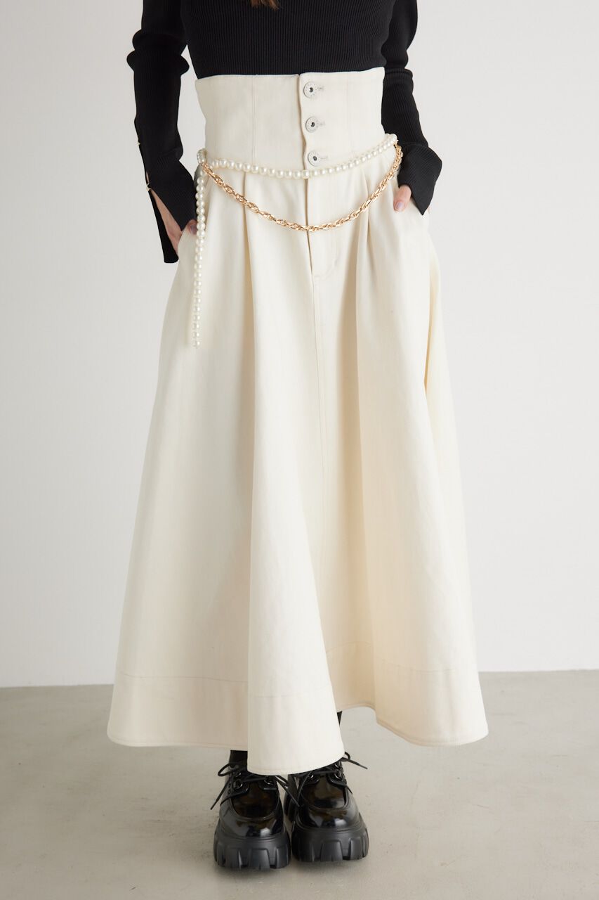 rienda「ターンBELTJ/Wフレア SK」|スカート|