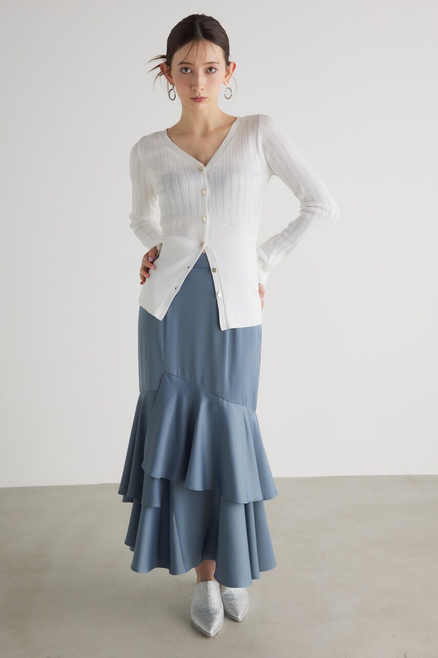 rienda「シアーストライプKnitTOP」|ニット・セーター|