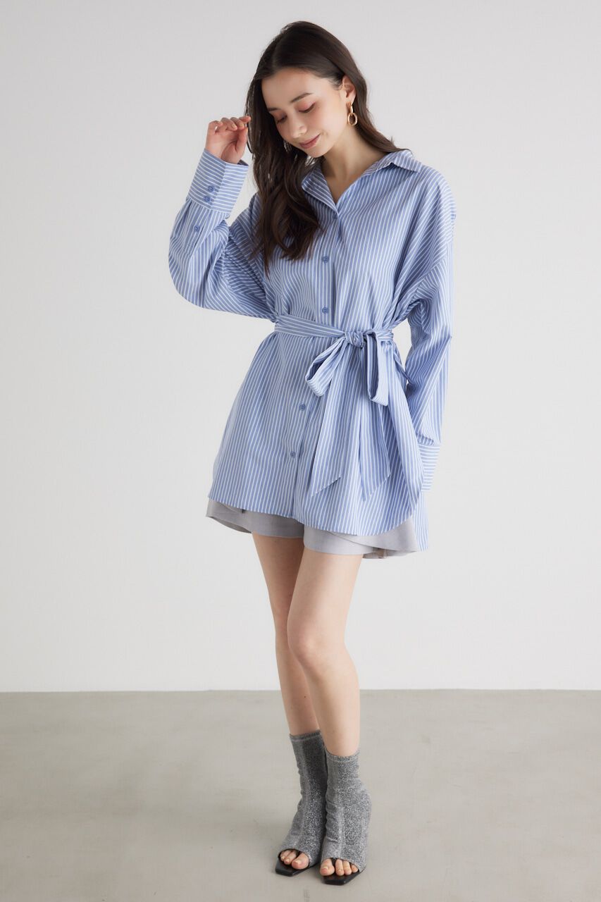 rienda「バックボタンSH TOP」|シャツ・ブラウス|