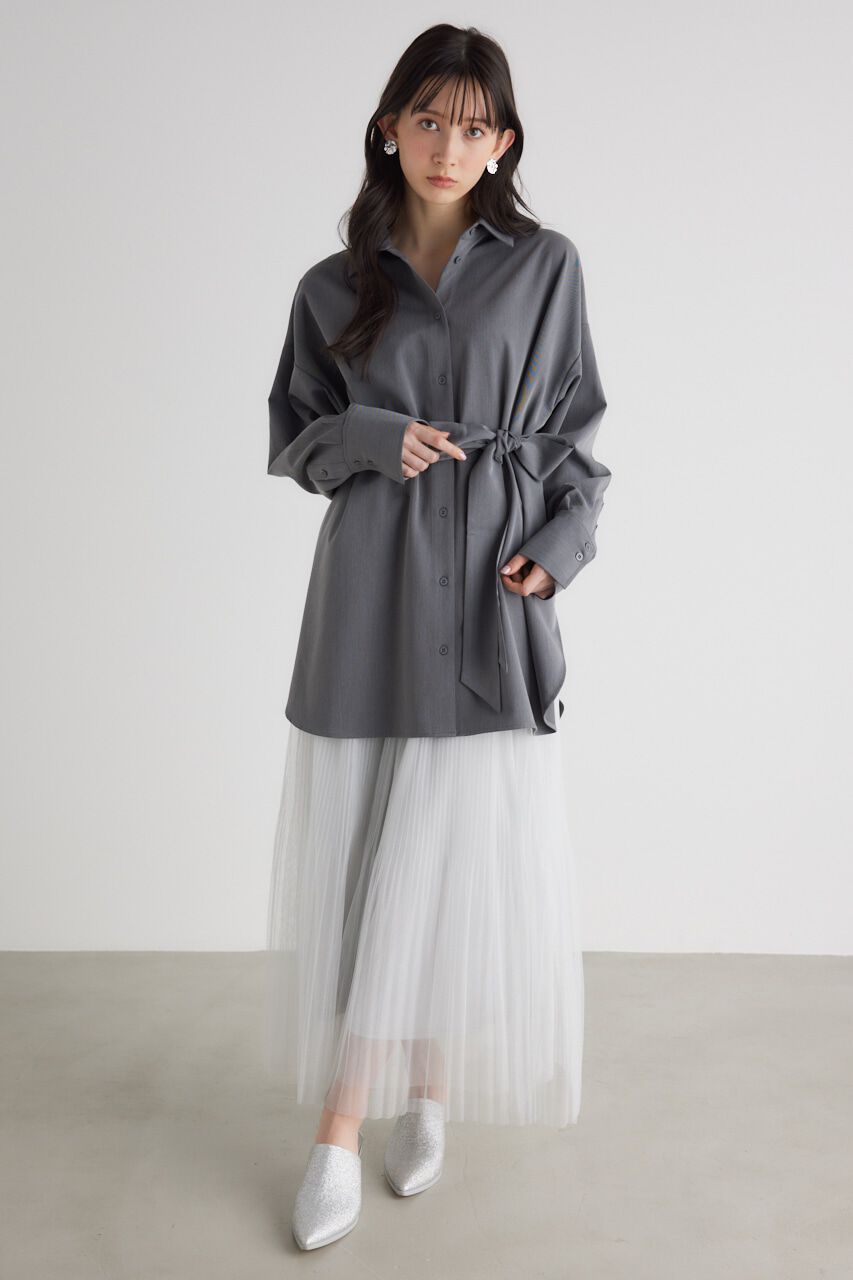 rienda「バックボタンSH TOP」|シャツ・ブラウス|