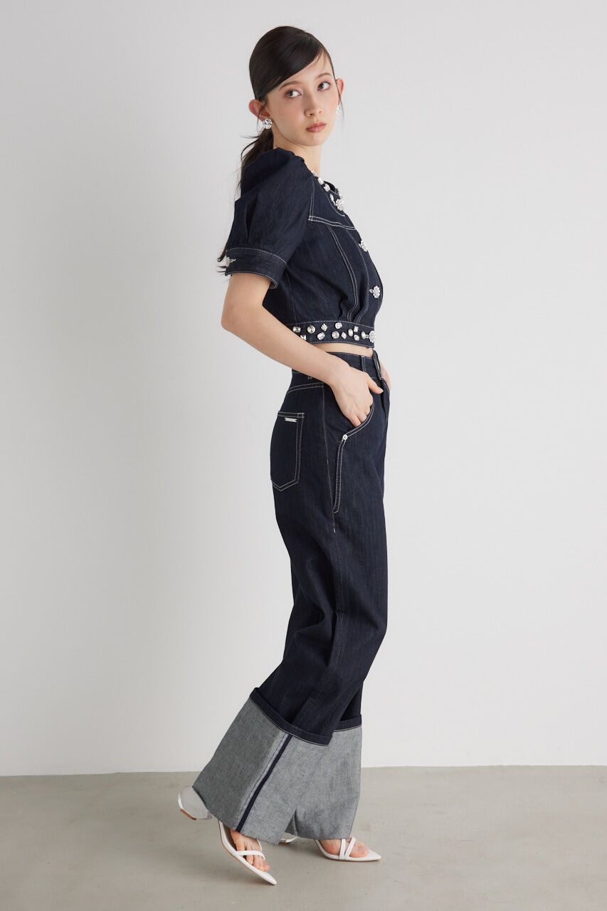 rienda「オーバーターンJ/W DENIM PT」|デニム|