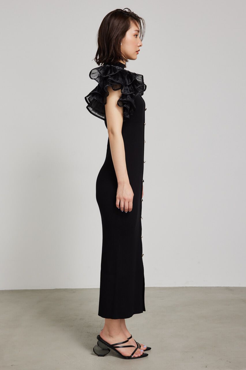 rienda「プリーツフレアSLV Knit OP」|ワンピース|