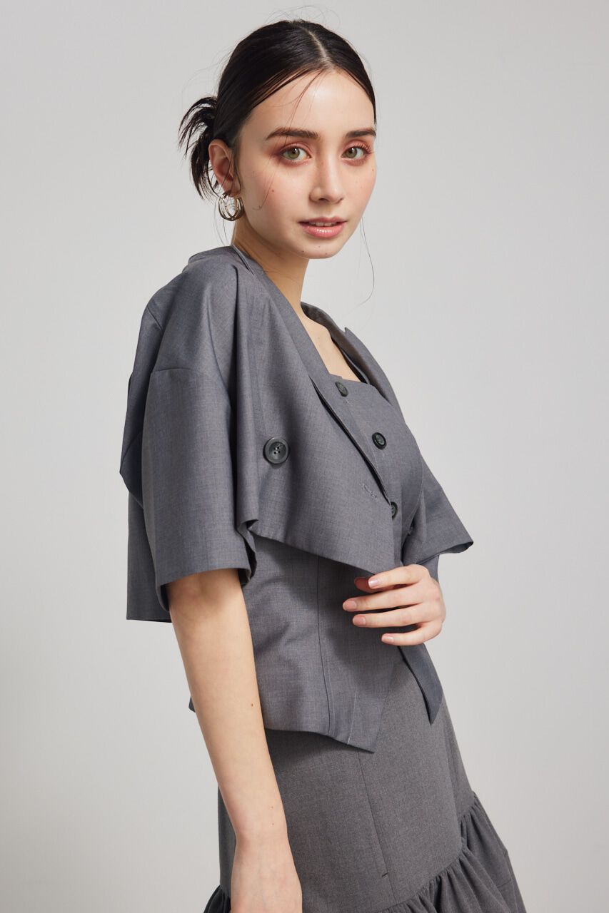 rienda「クロップドハーフSLV JK」|その他|