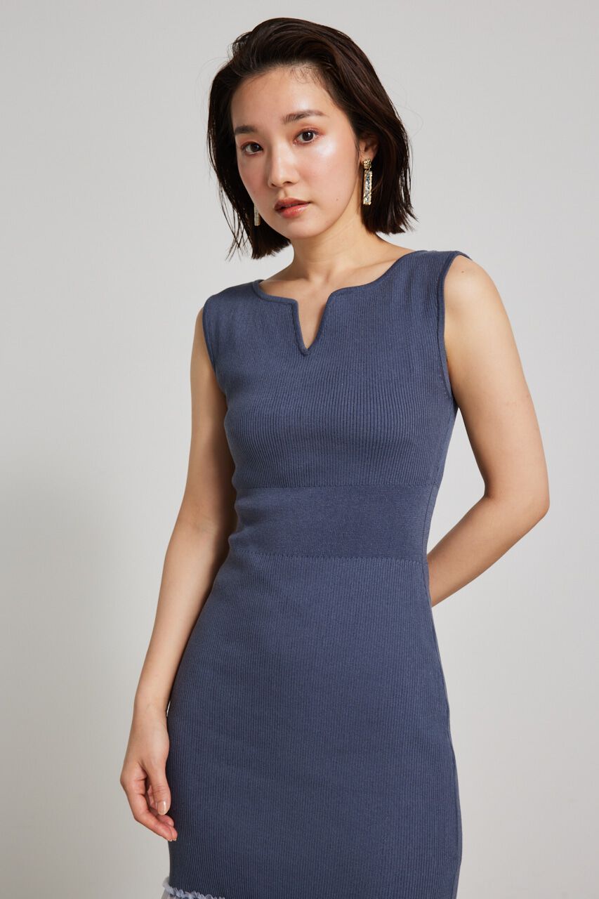 rienda「チュールマーメイドKnit OP」|ワンピース|