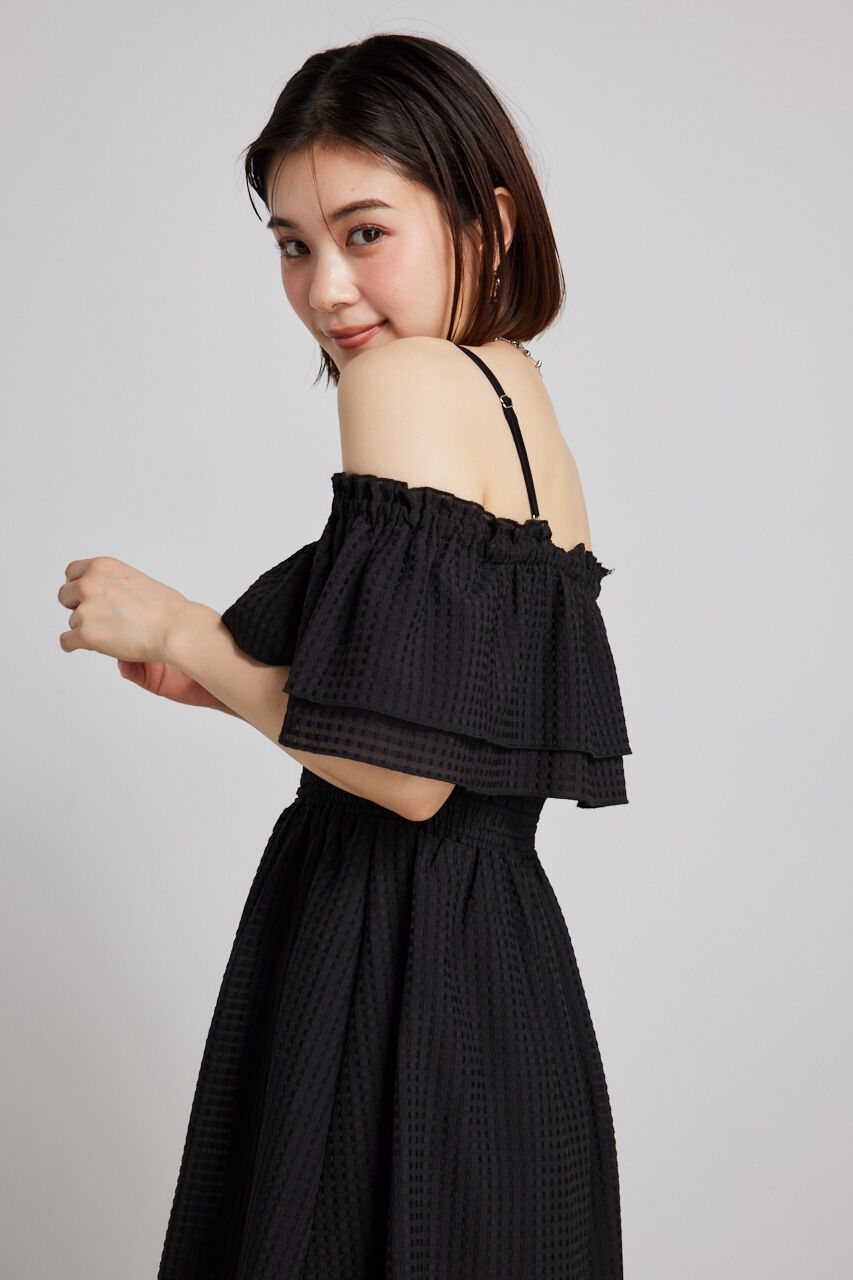 rienda「オフショルダーフリルフレアOP」|ワンピース|