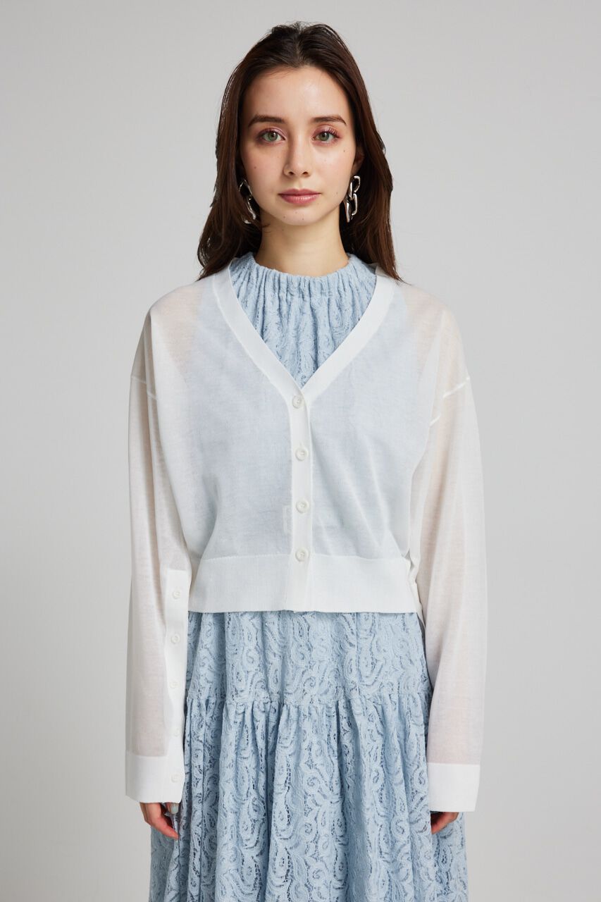 rienda「2wayスリットデザインKnitカーデ」|ニット・セーター|