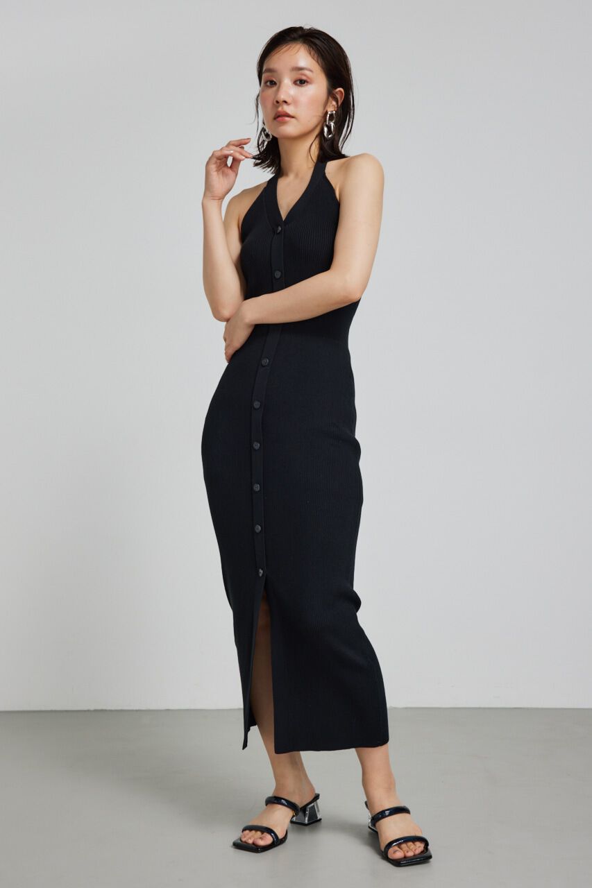 rienda「ホルターネックタイトニットワンピース」|ワンピース|