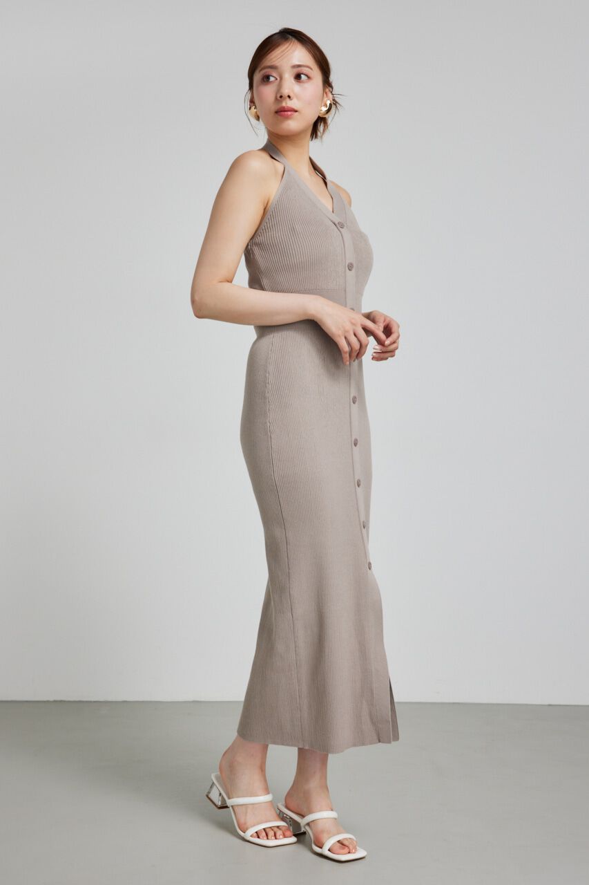 rienda「ホルターネックタイトニットワンピース」|ワンピース|