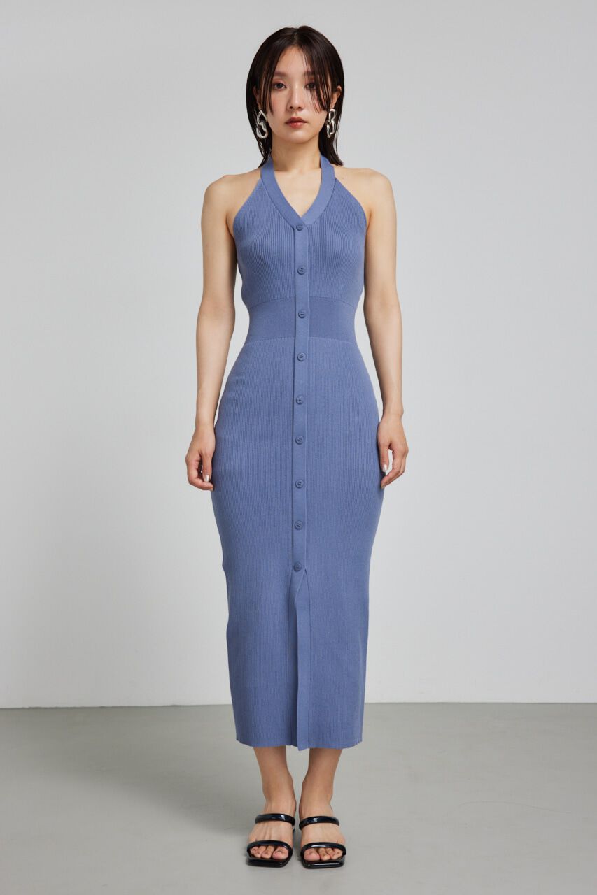 rienda「ホルターネックタイトニットワンピース」|ワンピース|