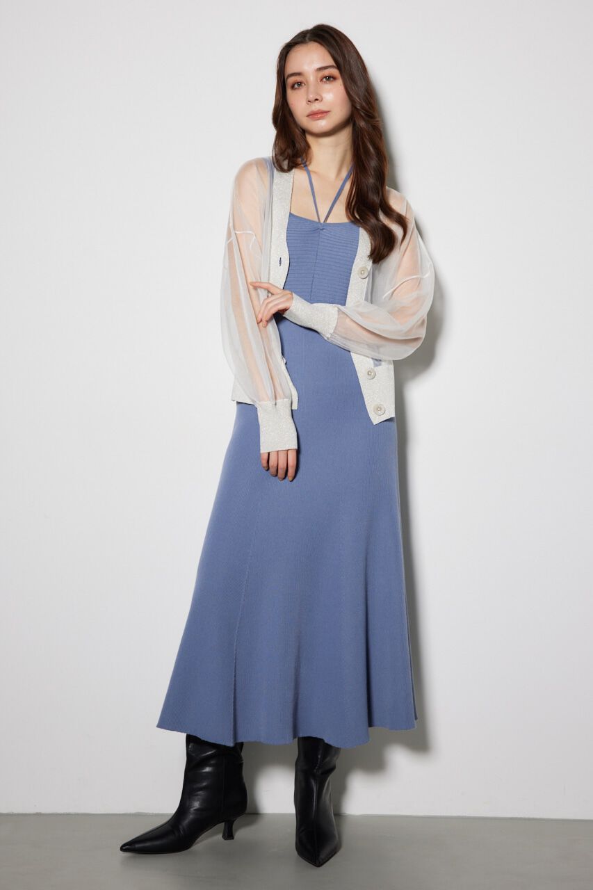 rienda「2WAYシースルーニットカーデ」|カーディガン|