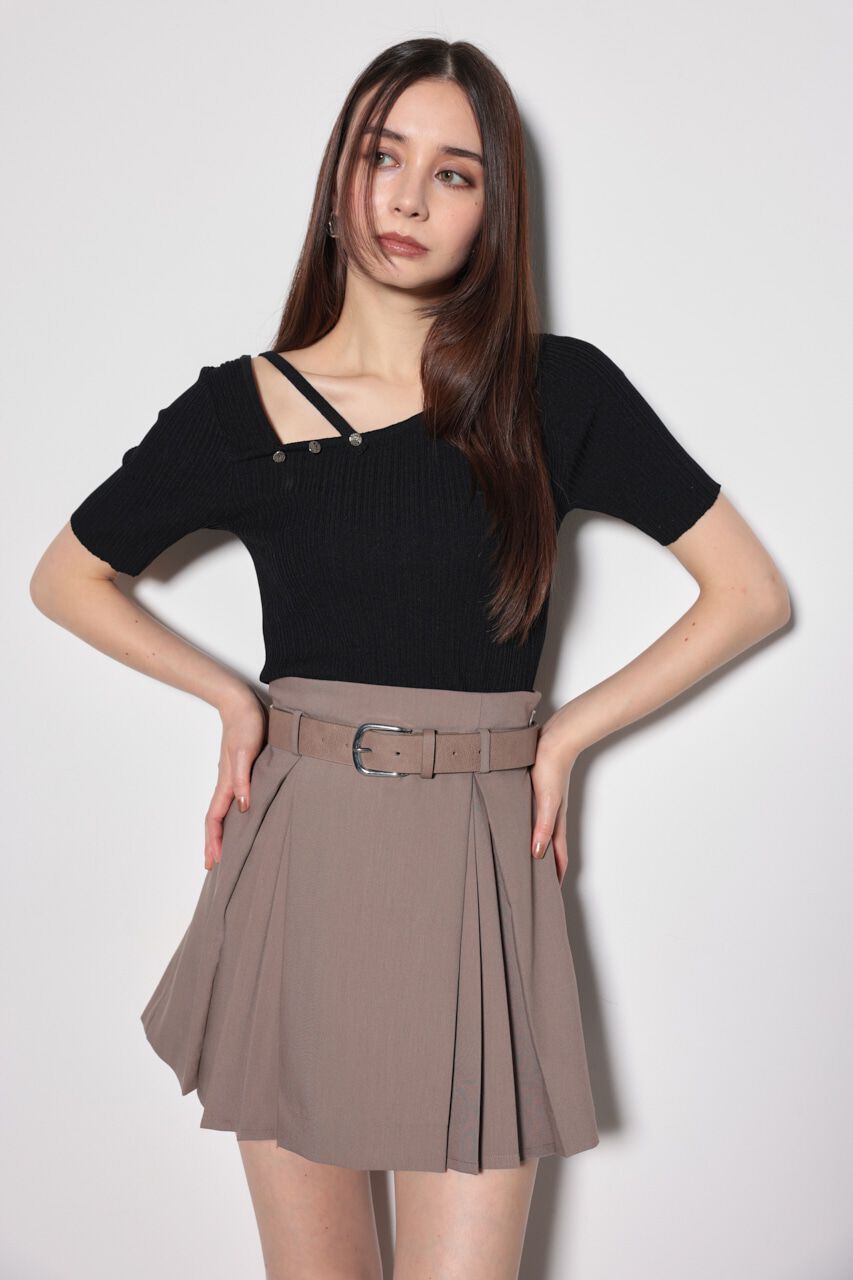 rienda「2WAYアシンメトリーニットトップス」|ニット・セーター|