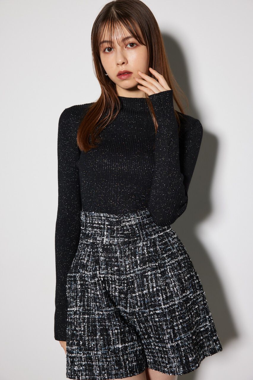 rienda「サムホール付きウォッシャブルハイネック ニット トップス」|ニット・セーター|