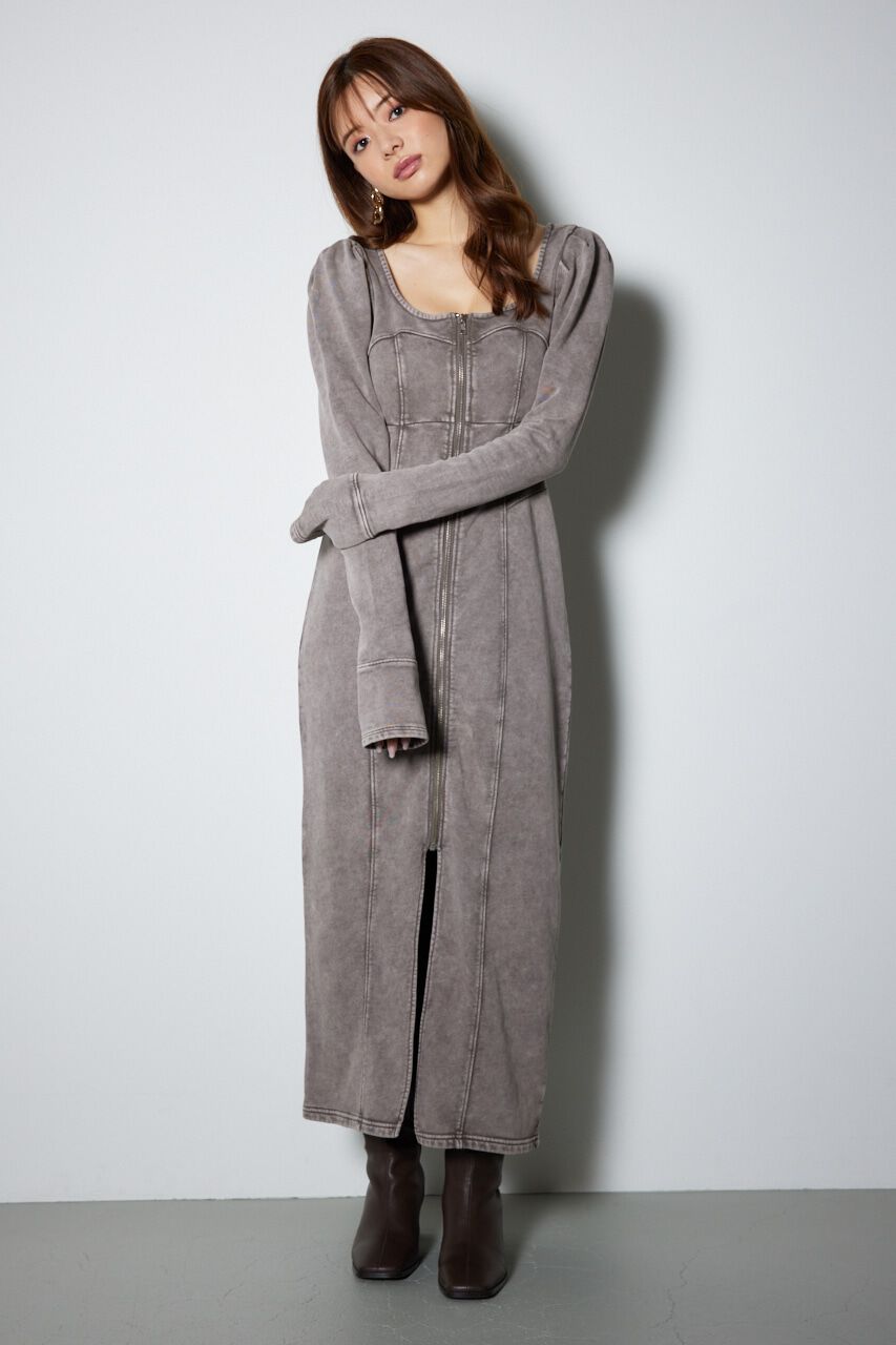 rienda「デニム風CUTタイトワンピース」|ワンピース|