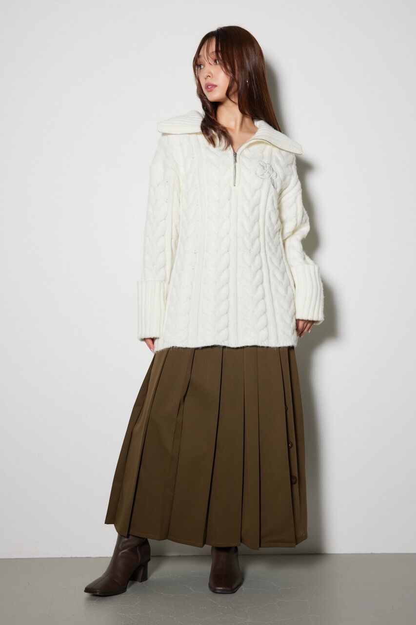 rienda「ケーブルルーズニット ワンピース」|ワンピース|