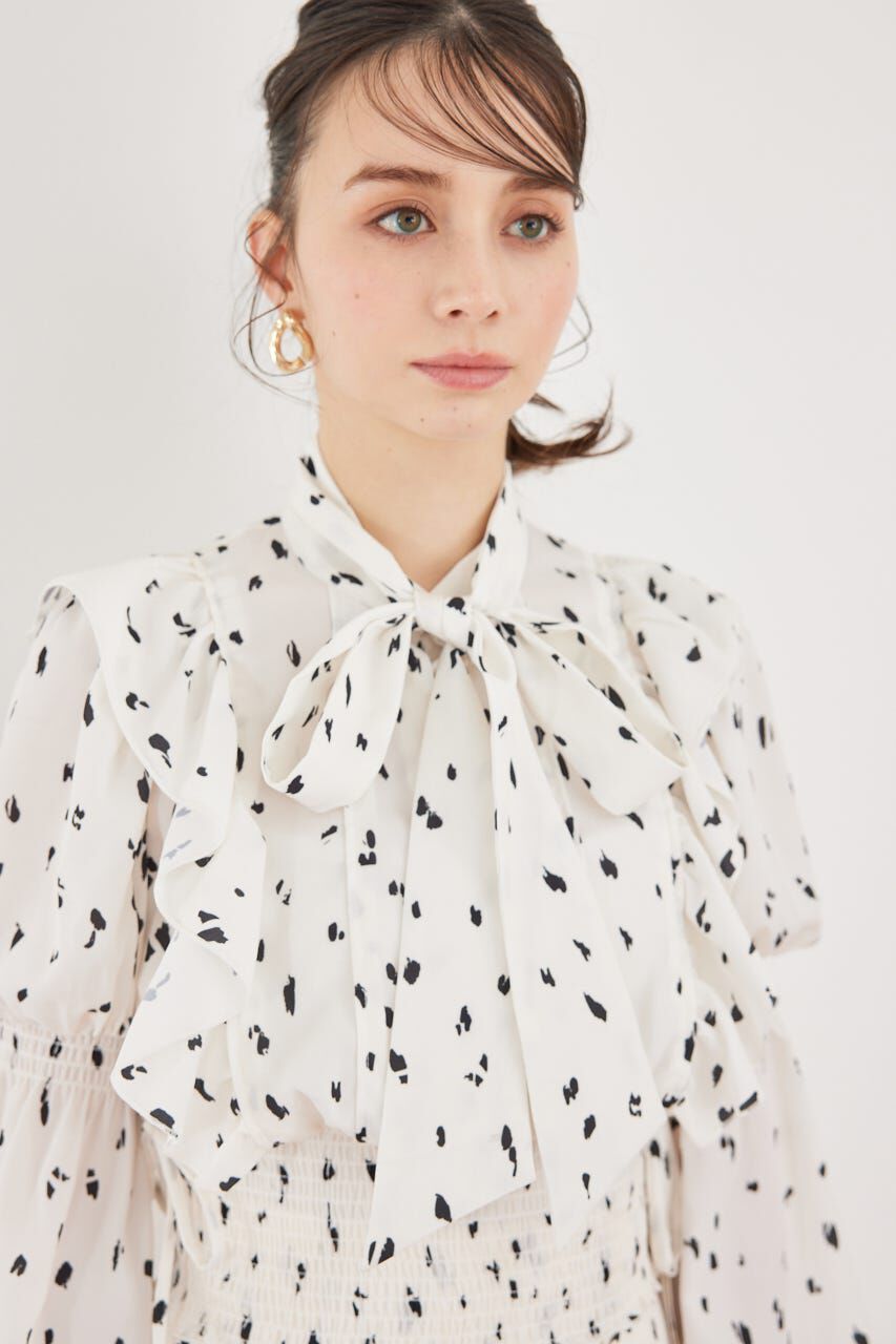 rienda「2WAYボウタイクロップドブラウス」|シャツ・ブラウス|