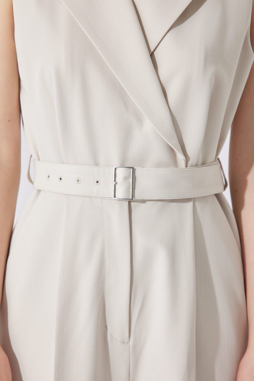 rienda「テーラードデザインノースリーブロンパース」|ワンピース|