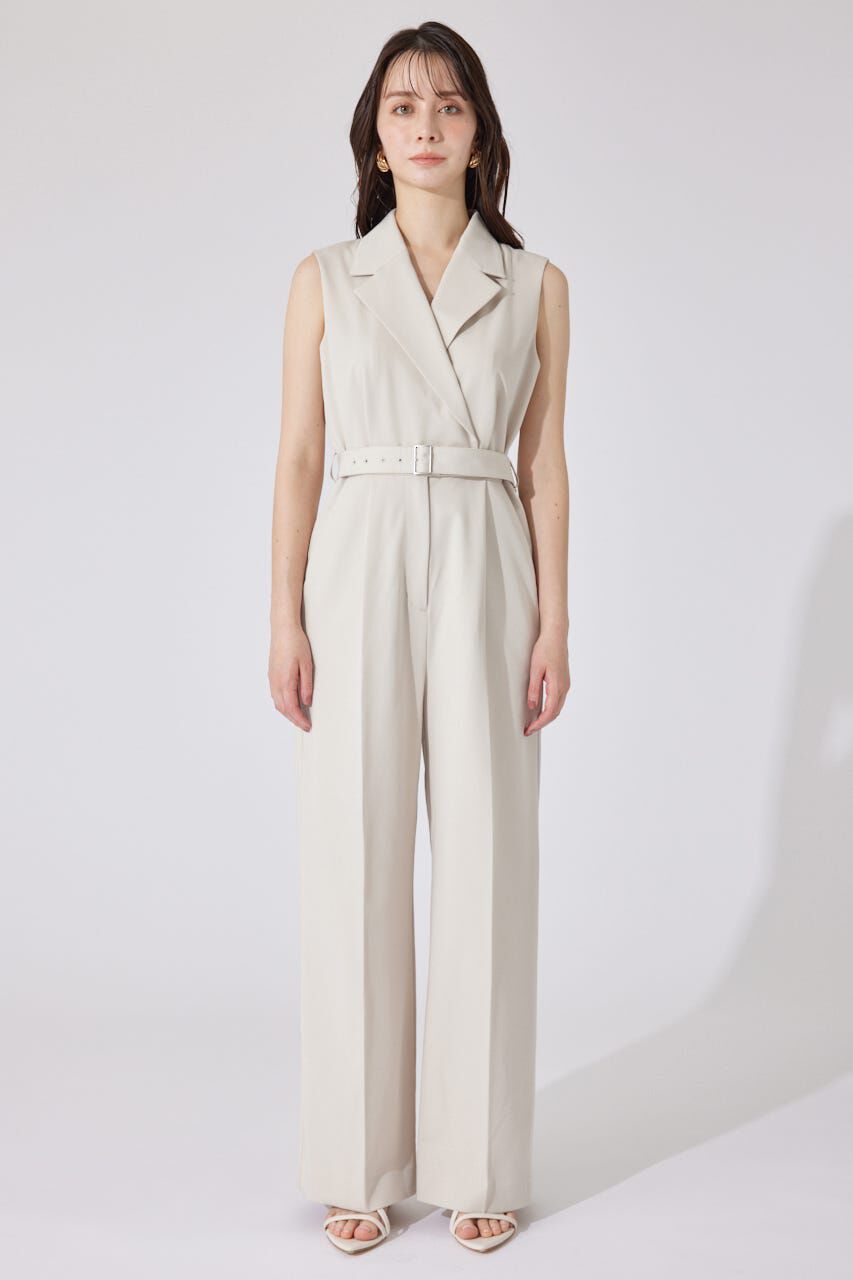 rienda「テーラードデザインノースリーブロンパース」|ワンピース|