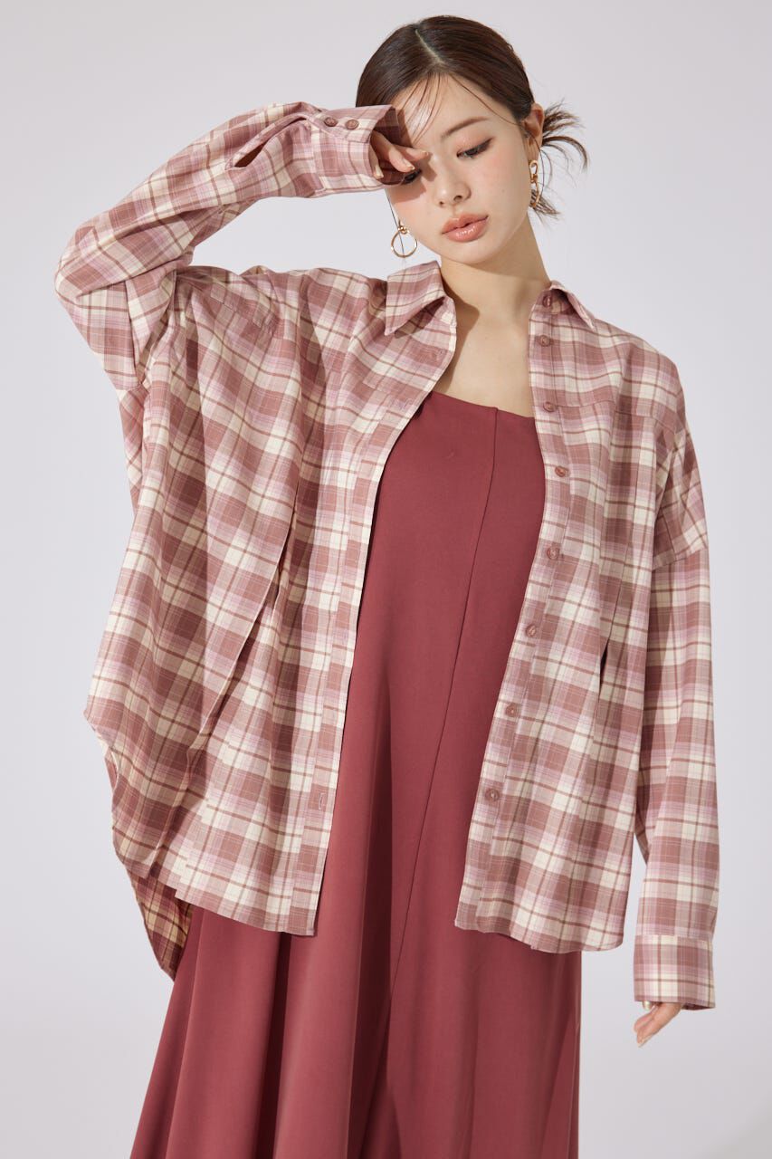 rienda「オーバールーズシャツトップス」|シャツ・ブラウス|