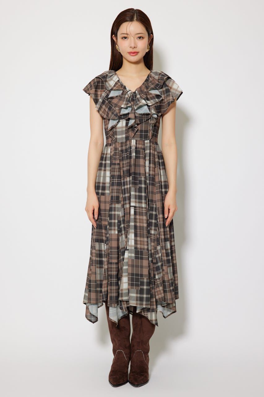 rienda「シアーパターンイレヘムワンピ」|ワンピース|