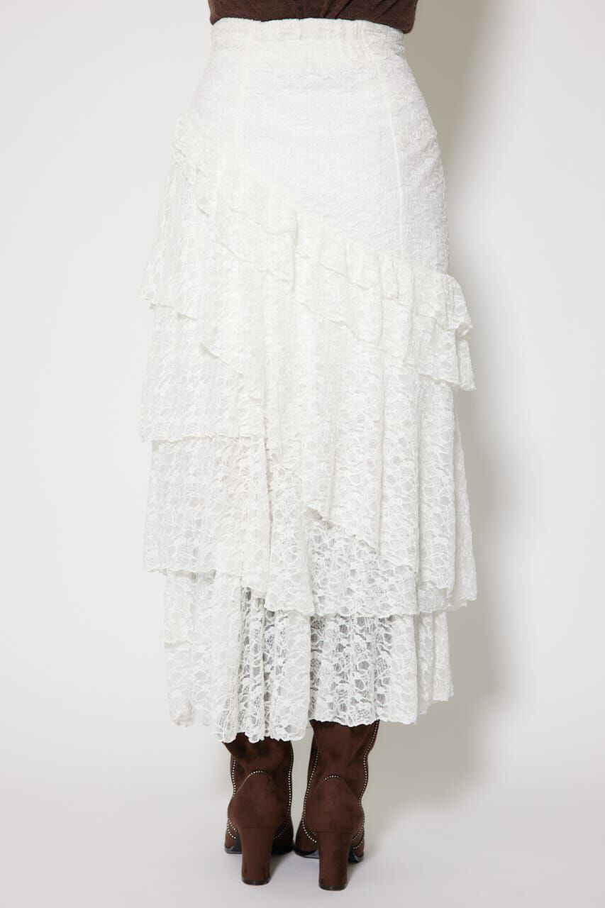 rienda「レースラッフルロングハイウエストスカート」|スカート|