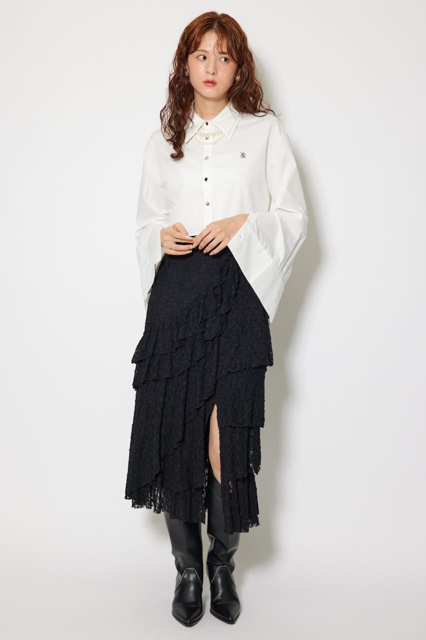 rienda「レースラッフルロングハイウエストスカート」|スカート|